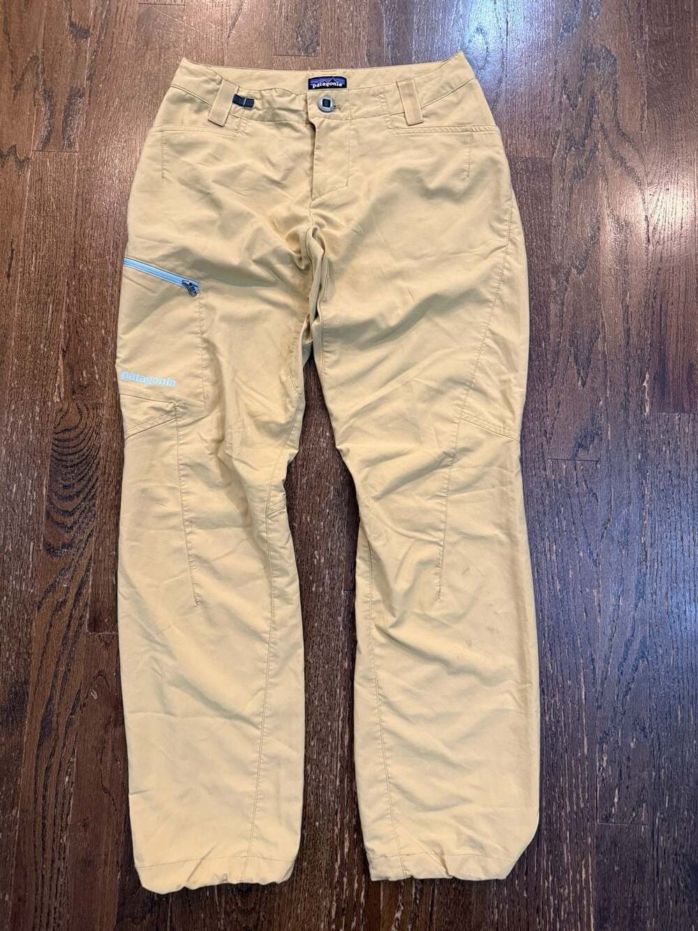 Patagonia RPS Rock Pants Size 2 Yellow Hiking Outdoor Climbing Pants